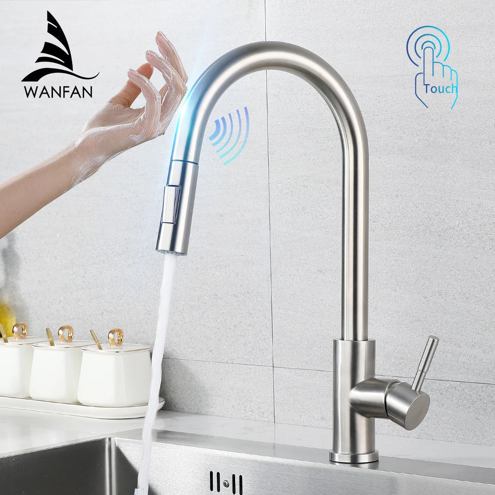 Afralia™ Smart Touch Kitchen Faucet with Sensor Technology and 360° Rotation