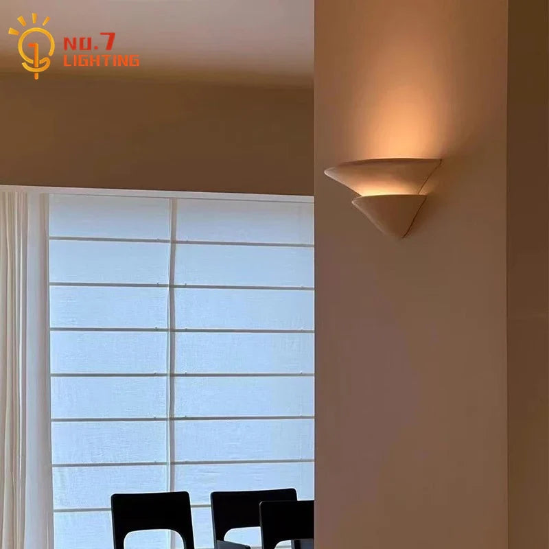 Afralia™ Cream Wind LED Gypsum Wall Lamp - Semi-round Umbrella Design
