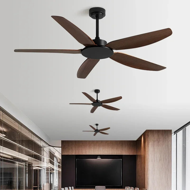 Afralia™ 58-Inch Black Ceiling Fan with Remote Control for Commercial Use