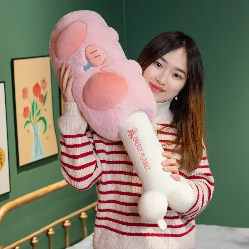 Afralia™ Pink Pig & Bone U-shaped Travel Pillow | Cozy Gift for Holiday & Birthday