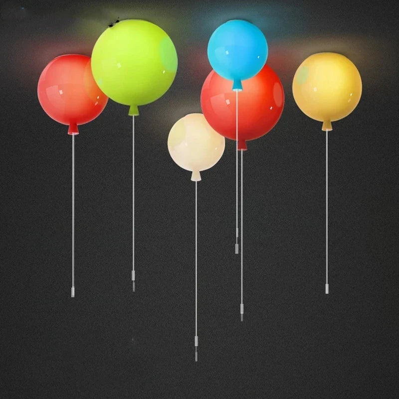 Afralia™ Colorful Balloon LED Wall Lamps with Memory Function