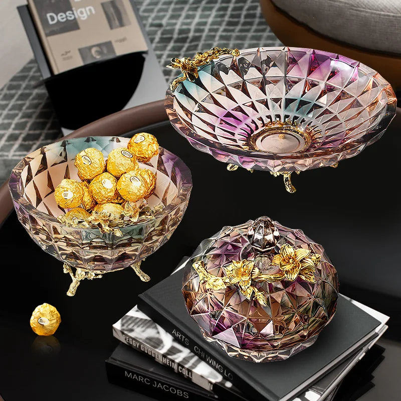 Afralia™ Crystal Glass Vase: Elegant Dried Flower Decor for Luxury Dining Tables