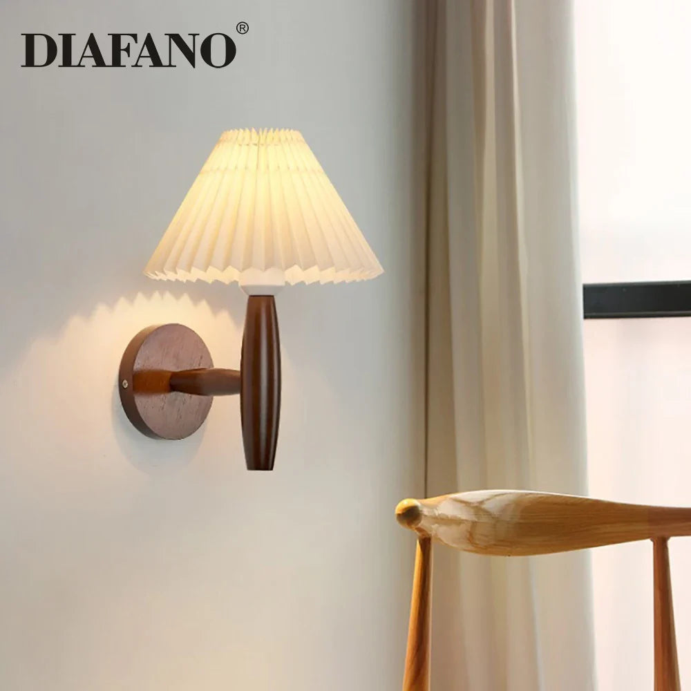Afralia™ Modern Wood Wall Lamp LED Light Fixture for Home Decor