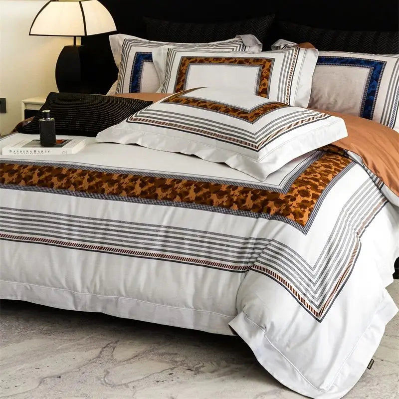 Afralia™ 1000TC Egyptian Cotton Luxury Bedding Set - 4Pcs