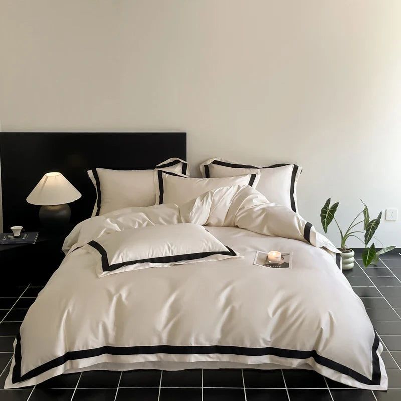 Afralia™ Luxury Long Staple Cotton Hotel Bedding Set - Queen/King Size