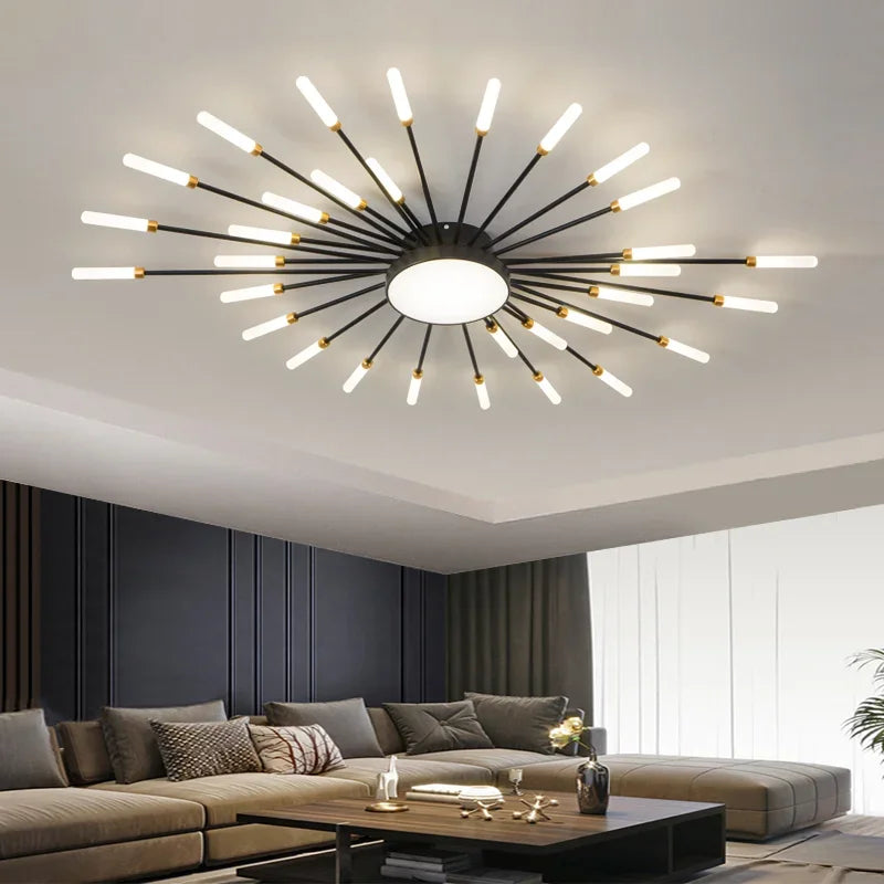 Afralia™ Nordic Gold LED Chandelier Ceiling Lights for Home Lighting