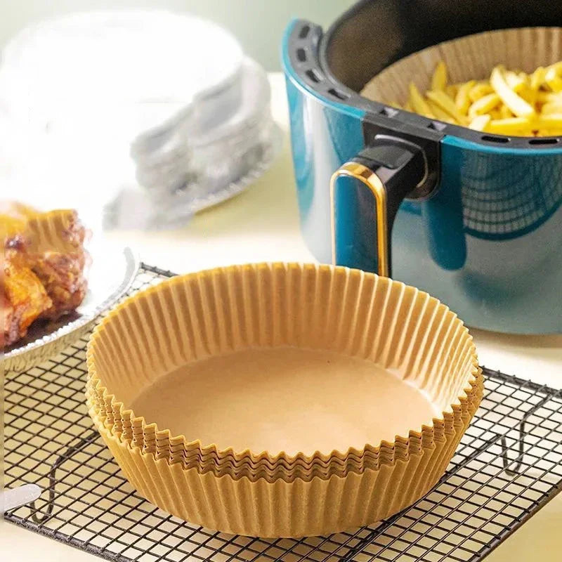 Afralia™ Air Fryer Paper Liner: Non-Stick Round Baking Mat, 50PCS