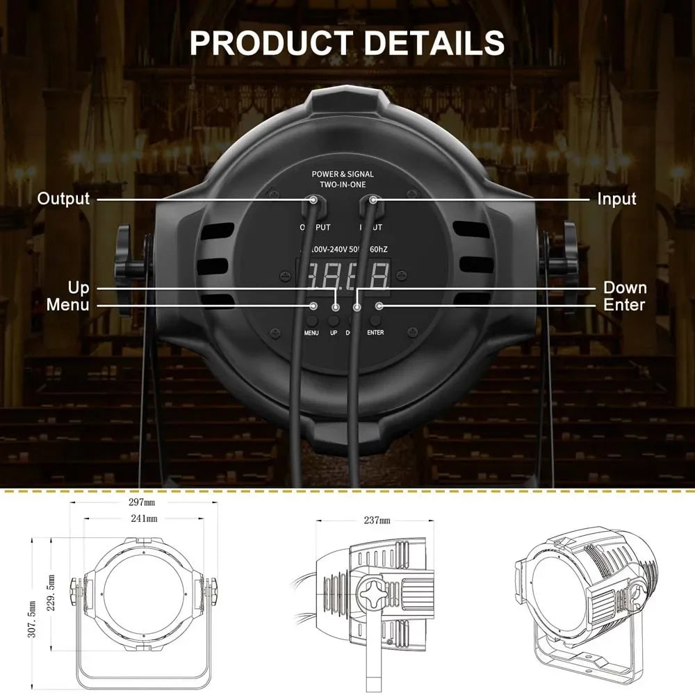Afralia™ Big Dipper LED Par Lights for Stage Shows, Concerts, and Parties