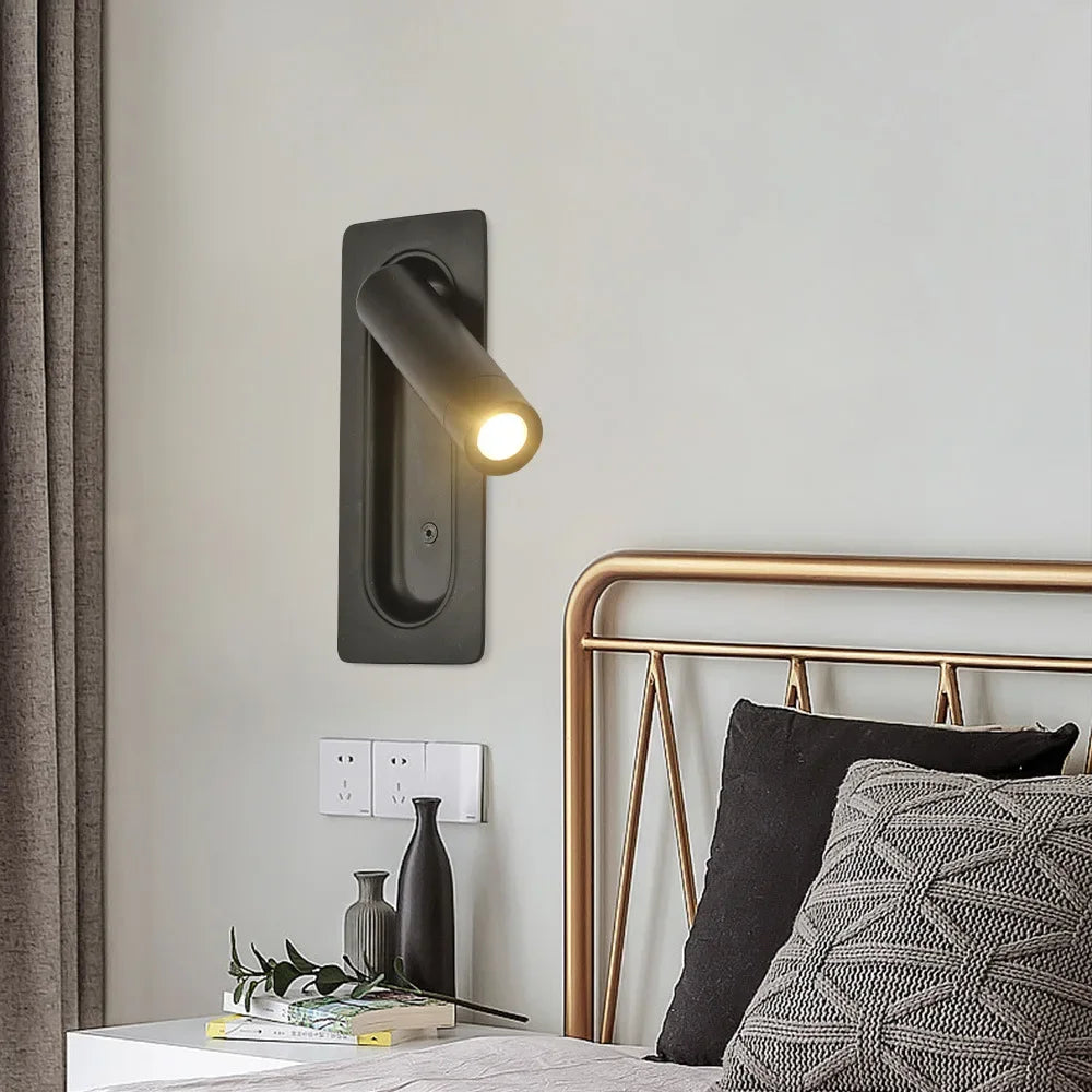 Afralia™ Adjustable Bedside LED Wall Lamp for Modern Hotel Guest Rooms