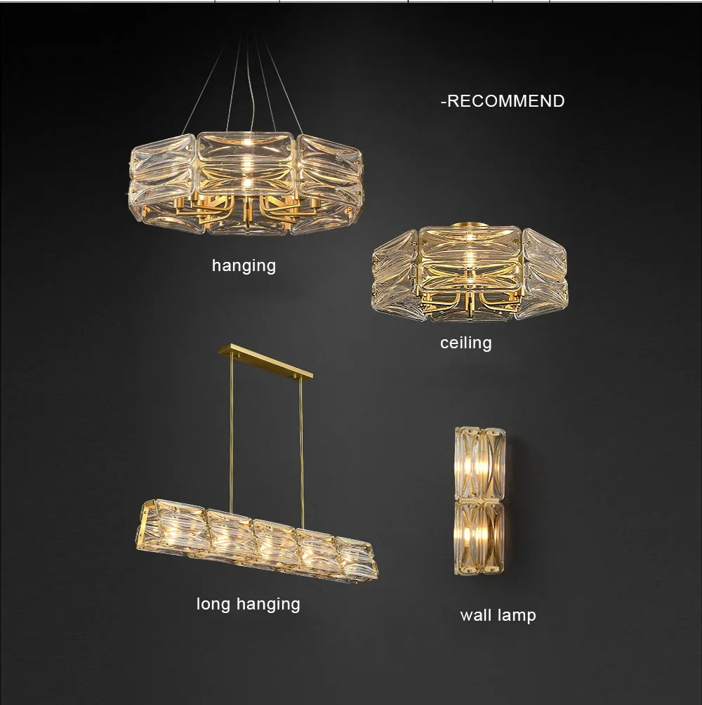 Afralia™ Gold Crystal Chandelier with LED Modern Lampshade for Dining Room Home Decor