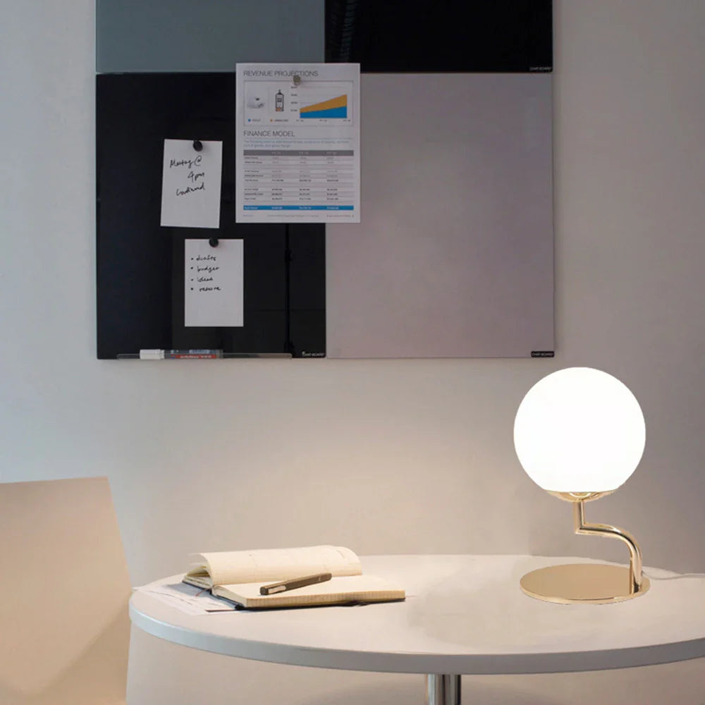 Afralia™ Modern Gold Glass LED Table Lamp for Bedroom Decor