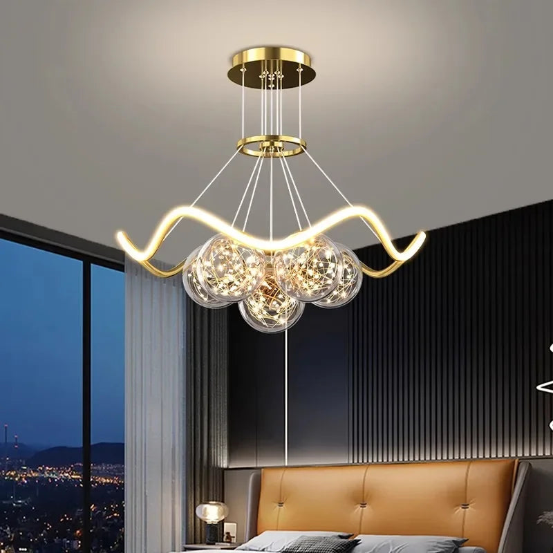 Afralia™ Modern Dine Pendant Lights Indoor LED Chandelier Ceiling Lamp