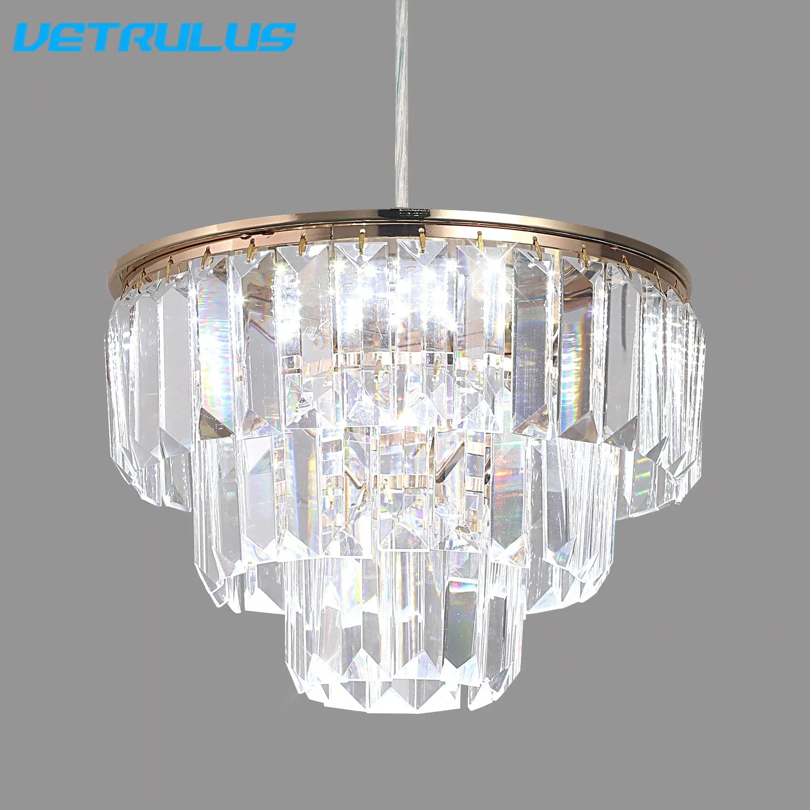 Afralia™ Crystal LED Pendant Light for Kitchen Island Living Dining Room Chandelier