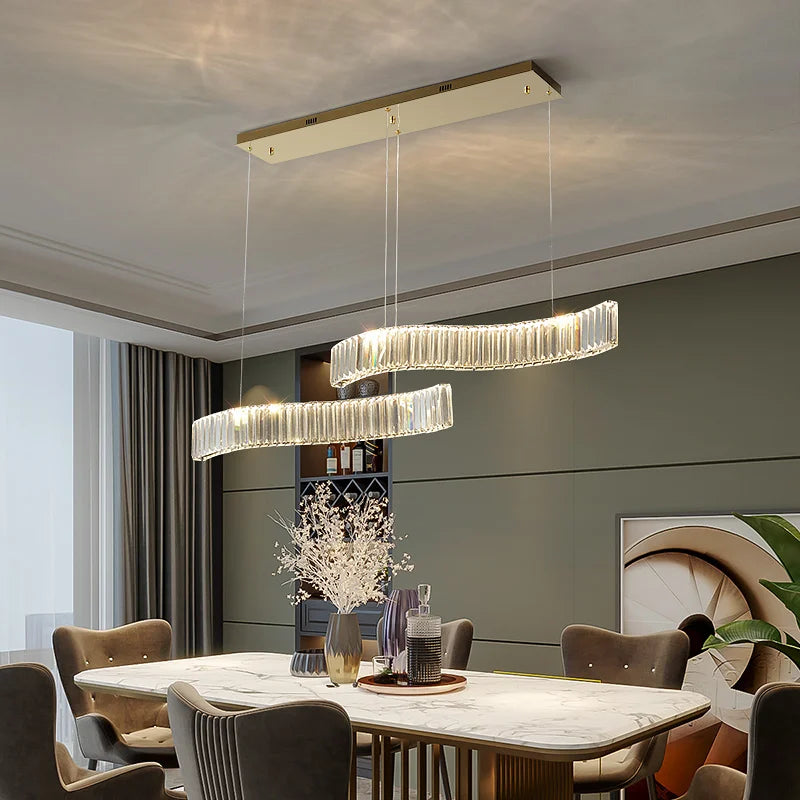 Afralia™ Crystal LED Chandelier for Modern Luxury Living and Dining Rooms