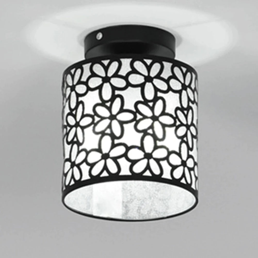 Afralia™ Nordic Flower Print Ceiling Light Shade for Home Decor