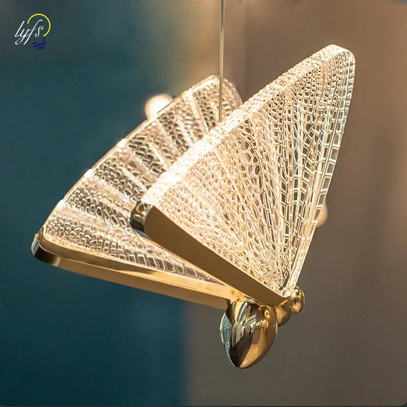 Afralia™ Butterfly LED Pendant Lights Chandelier for Indoor Living and Dining Room Lighting
