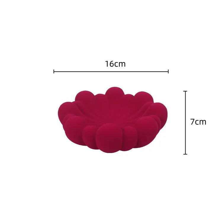 Afralia™ Geometric Petal Design Resin Organizer Bowl, Home Decor Figurine