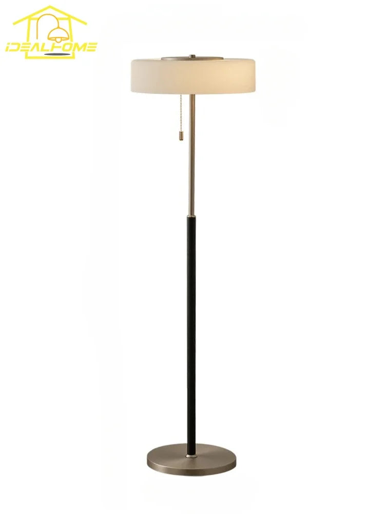 Afralia™ Minimalist Glass Floor Lamp LED E27 Iron Art Decorative Standing Light