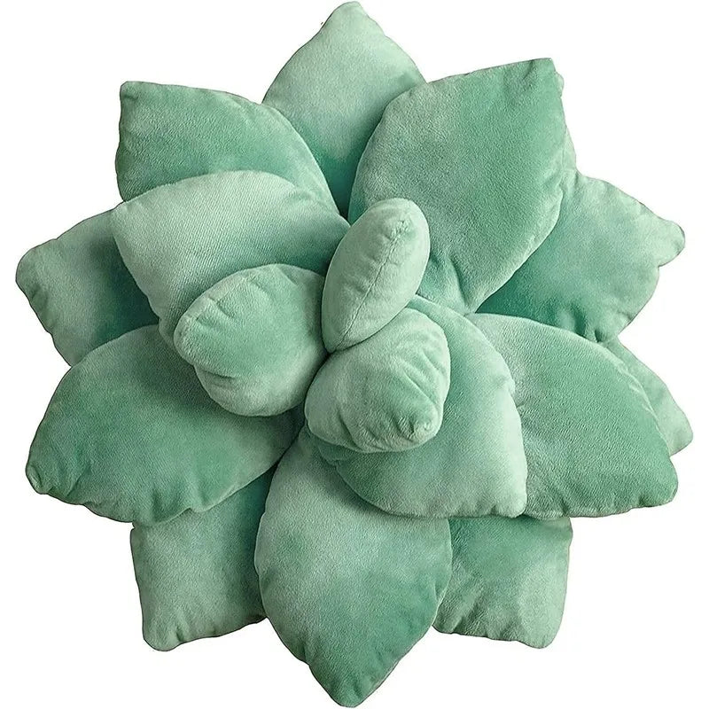 plush succulent pillow Afralia™ 3D Succulent Cactus Pillow Plush Cushion for Living Room Deco
