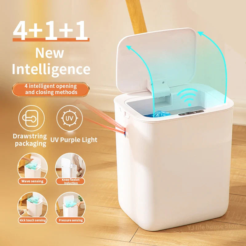Afralia™ Smart Sensor Trash Can Sealing Garbage Bin Kitchen Toilet Wastebasket Smart Home