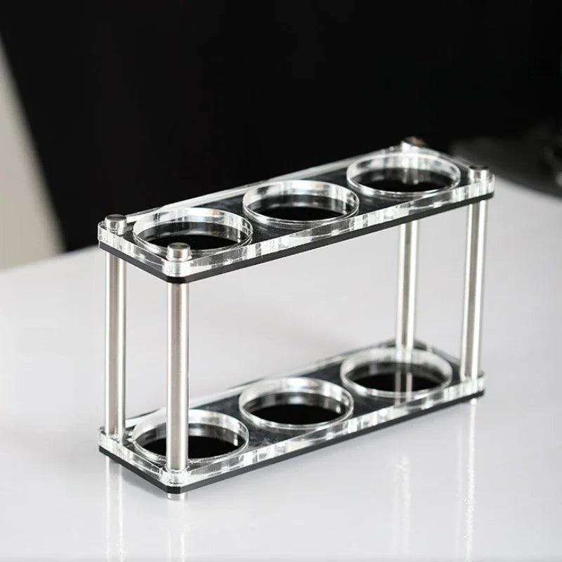 Afralia™ Acrylic Coffee Bar Utensil Rack & Powder Press Set