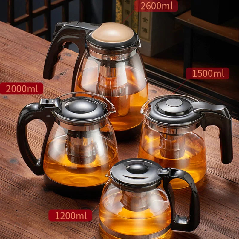 Afralia™ Glass Teapot - Large Capacity Filter Kung Fu Tea Set