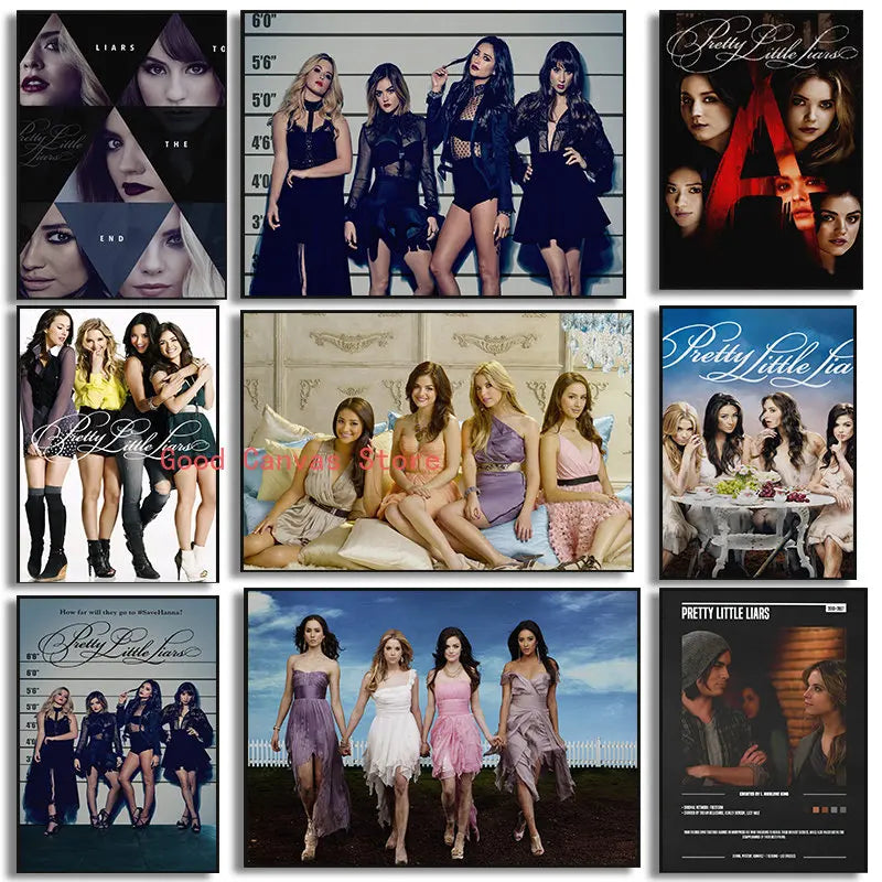 Pretty Little Liars Canvas Wall Art by Afralia™ - Modern Living Room Home Decor