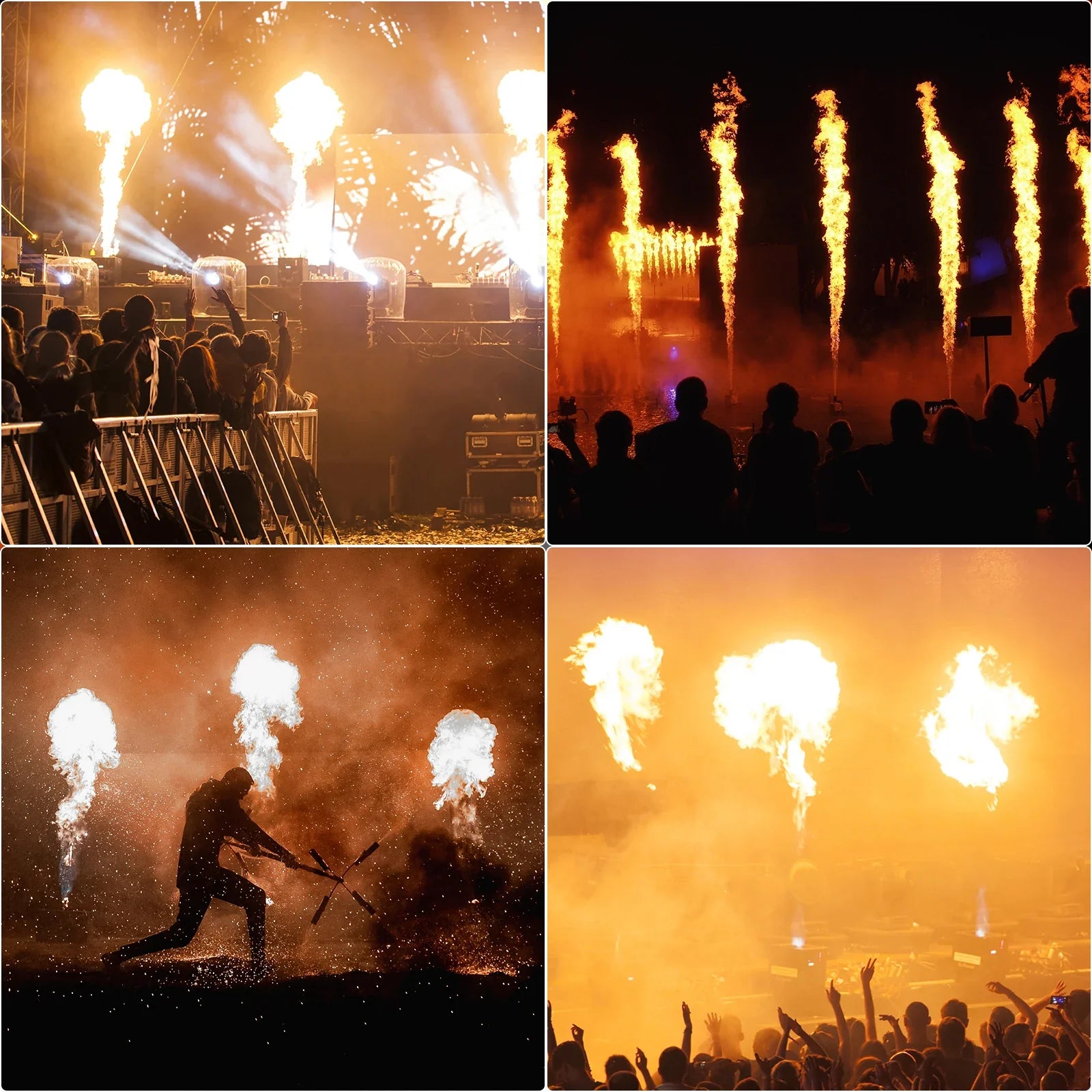 Afralia™ Flame Thrower Hex Fire Projector Machine for Stage Bar Outdoor Performance