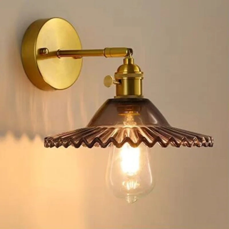 Afralia™ Nordic LED Wall Sconce with Pull Chain Switch & White Glass for Modern Home Lighting