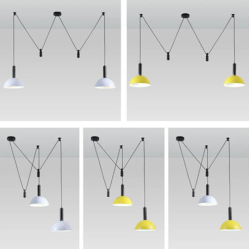 Afralia™ Nordic Pulley LED Pendant Lights for Dining Room Kitchen Island