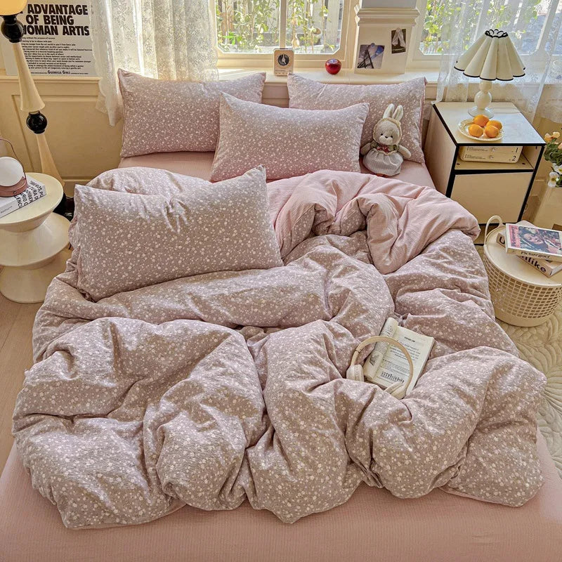 Afralia™ Cloud Touch Ultra Soft Duvet Cover Set in Sweet Design & Double Layer Yarn