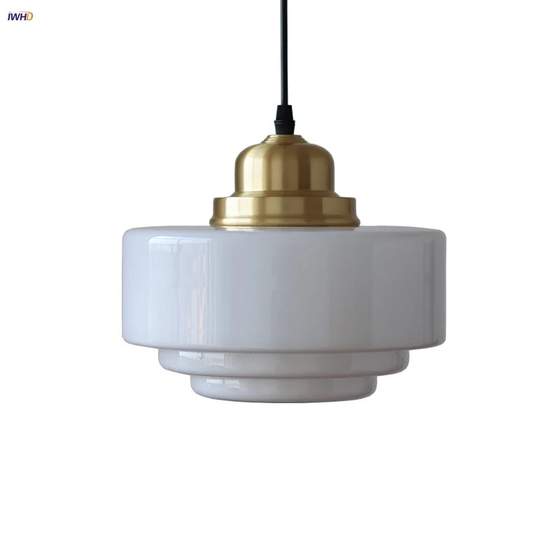 Afralia™ White Glass LED Pendant Lamp - Modern Nordic Hanging Light