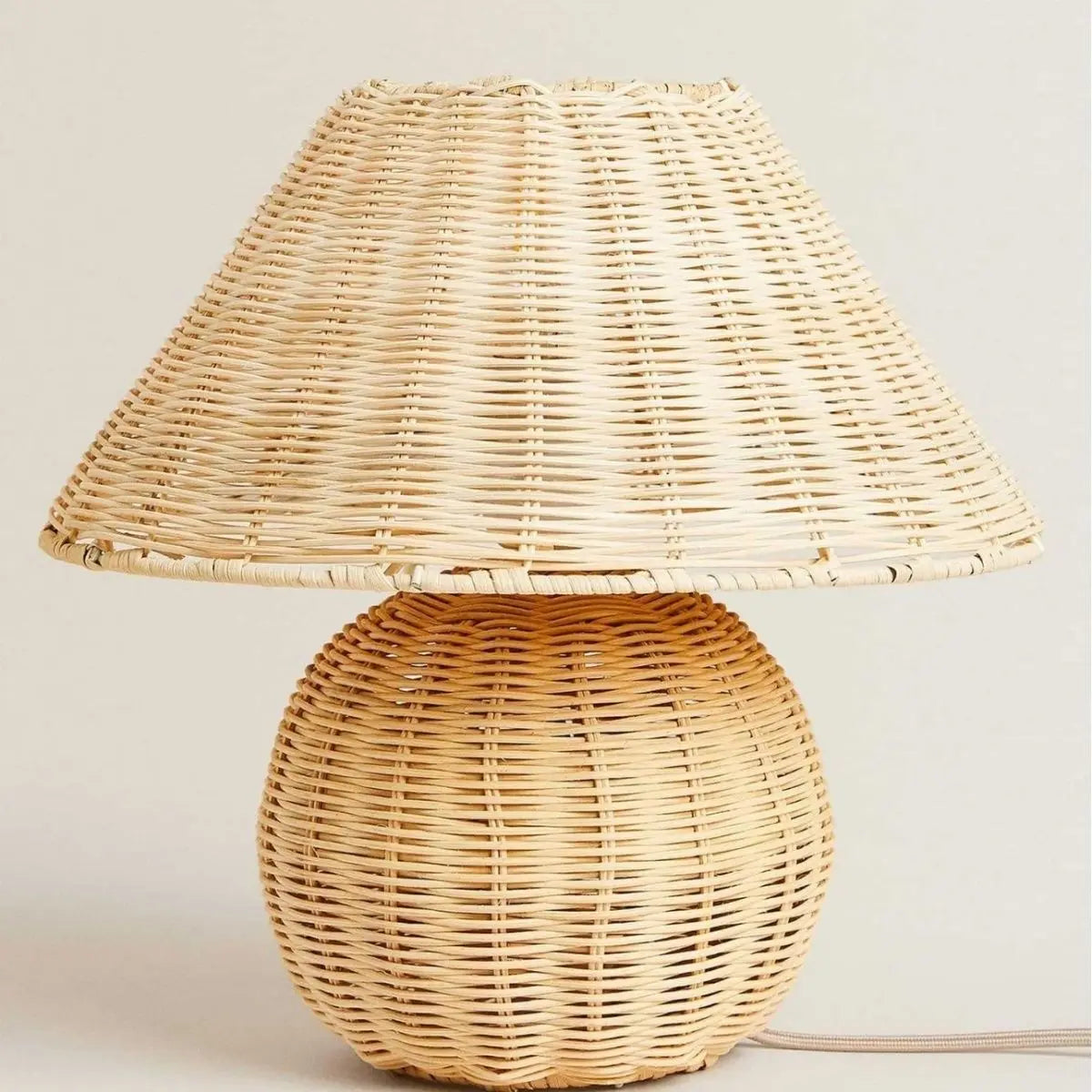 Rattan Floor Lamp for Outdoor and Indoor Spaces by Afralia™