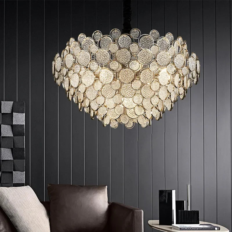 Afralia™ Nordic Luxury LED Ceiling Chandelier Pendant Lamp for Villa Living Dining Room