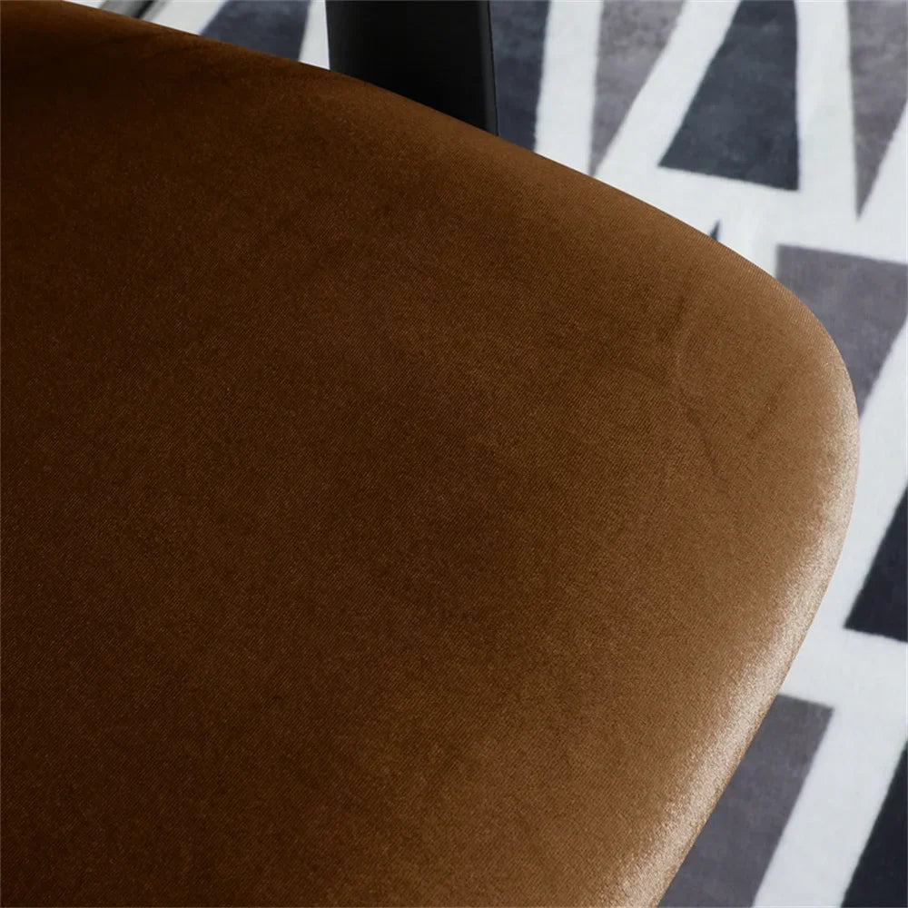 Afralia™ Velvet Office Chair Cover Slipcover: Stretch Spandex Seat Protector