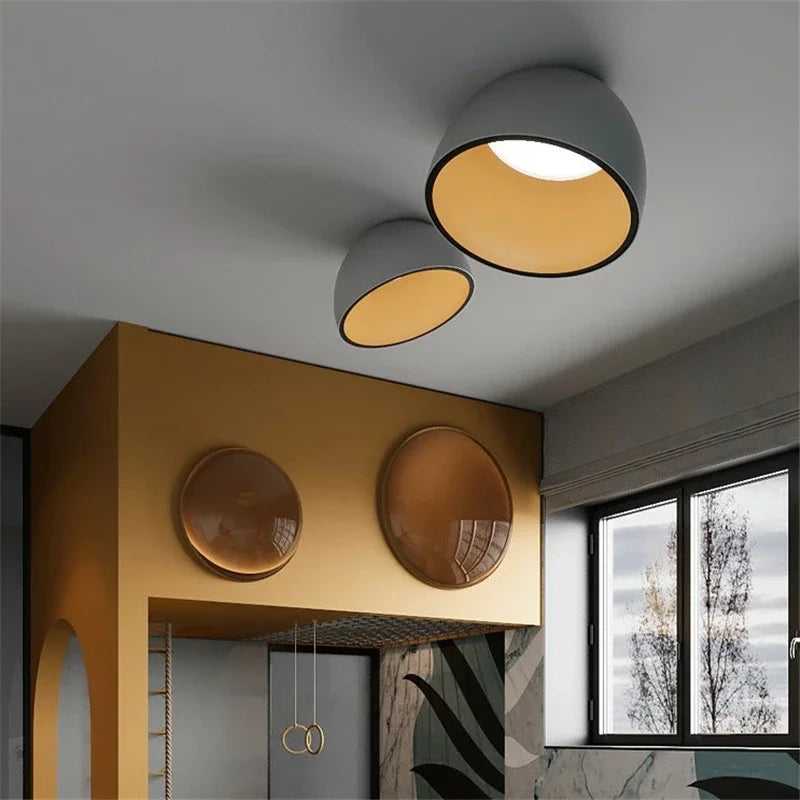 Afralia™ Luxury Inclined Bowl LED Ceiling Light for Bedroom, Living Room, Kitchen
