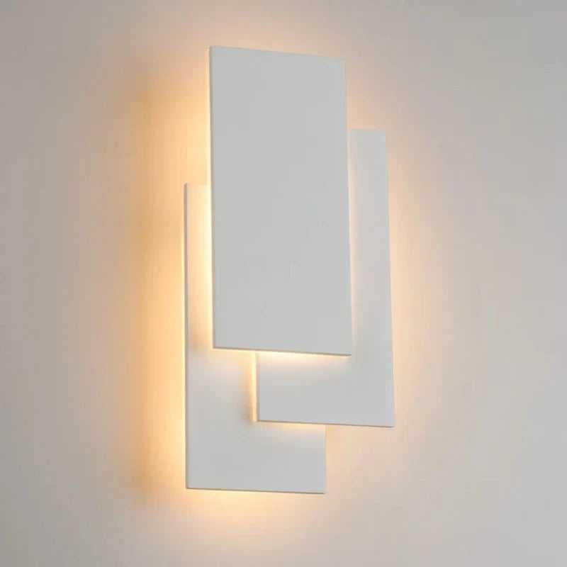 Afralia™ Modern 18W LED Wall Lamp for Living Room, Bedroom, Hotel - Aluminum Square Candlestick Light