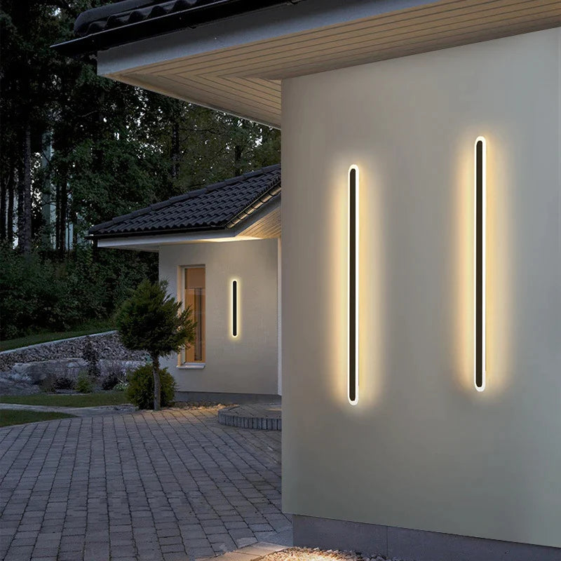 Afralia™ Modern LED Wall Light Outdoor Garden Porch Sconce Waterproof Energy Saving Lamp