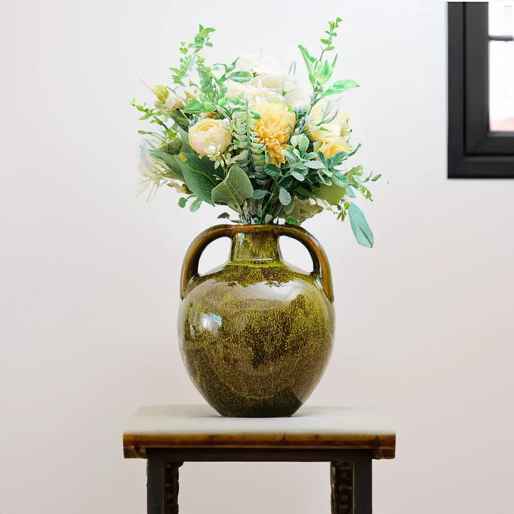 Afralia™ Ceramic Vases Teapot Flower Arrangement Home Decor Accessories