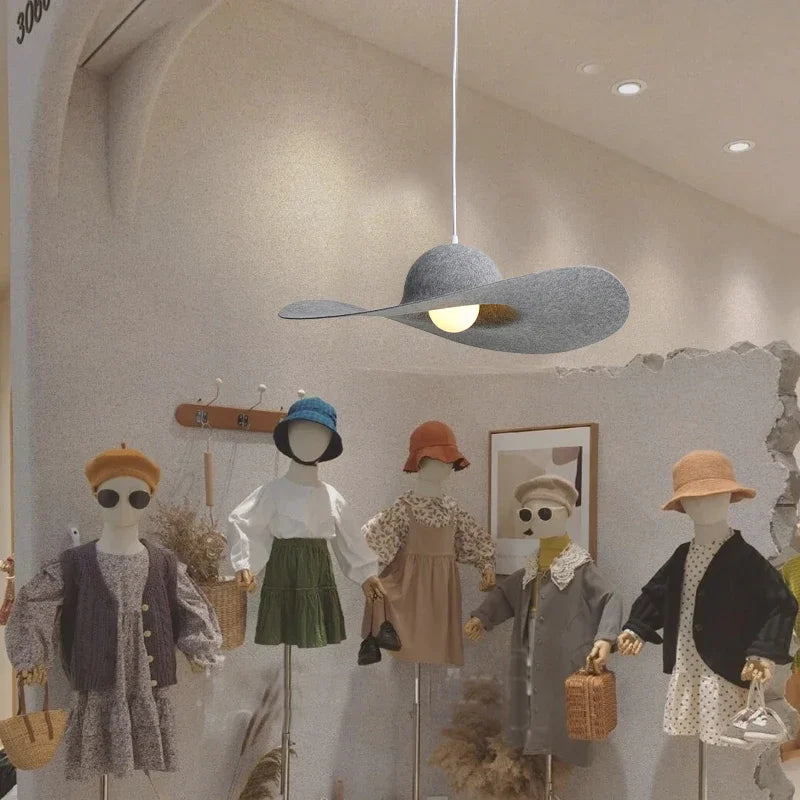 Afralia™ Minimalist Hat Pendant Lamp for Dining Bedroom Living Room Cafe Décor