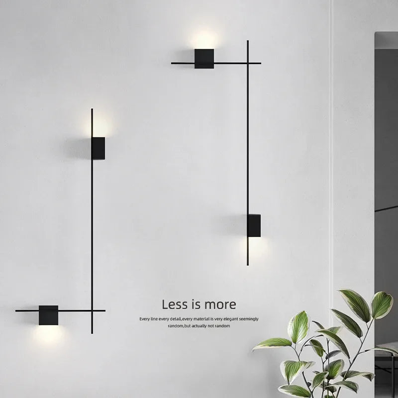 Afralia™ Minimalist LED Wall Lamp Strip for Living Room Background, Stair Fixture