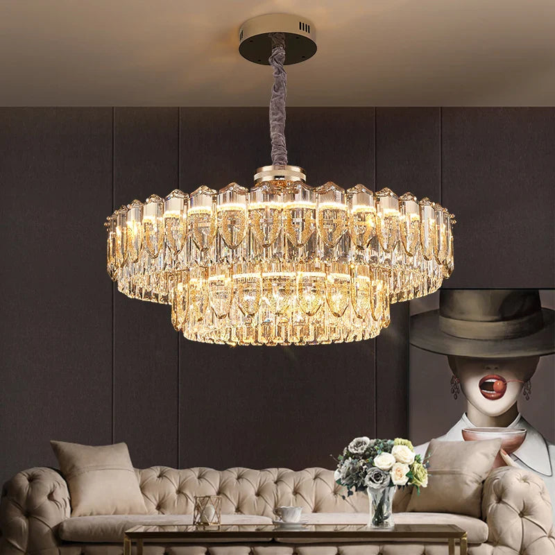 Afralia™ Crystal Luxury Chandelier for Living Room, Bedroom, Dining Room - Elegant European Style Lighting
