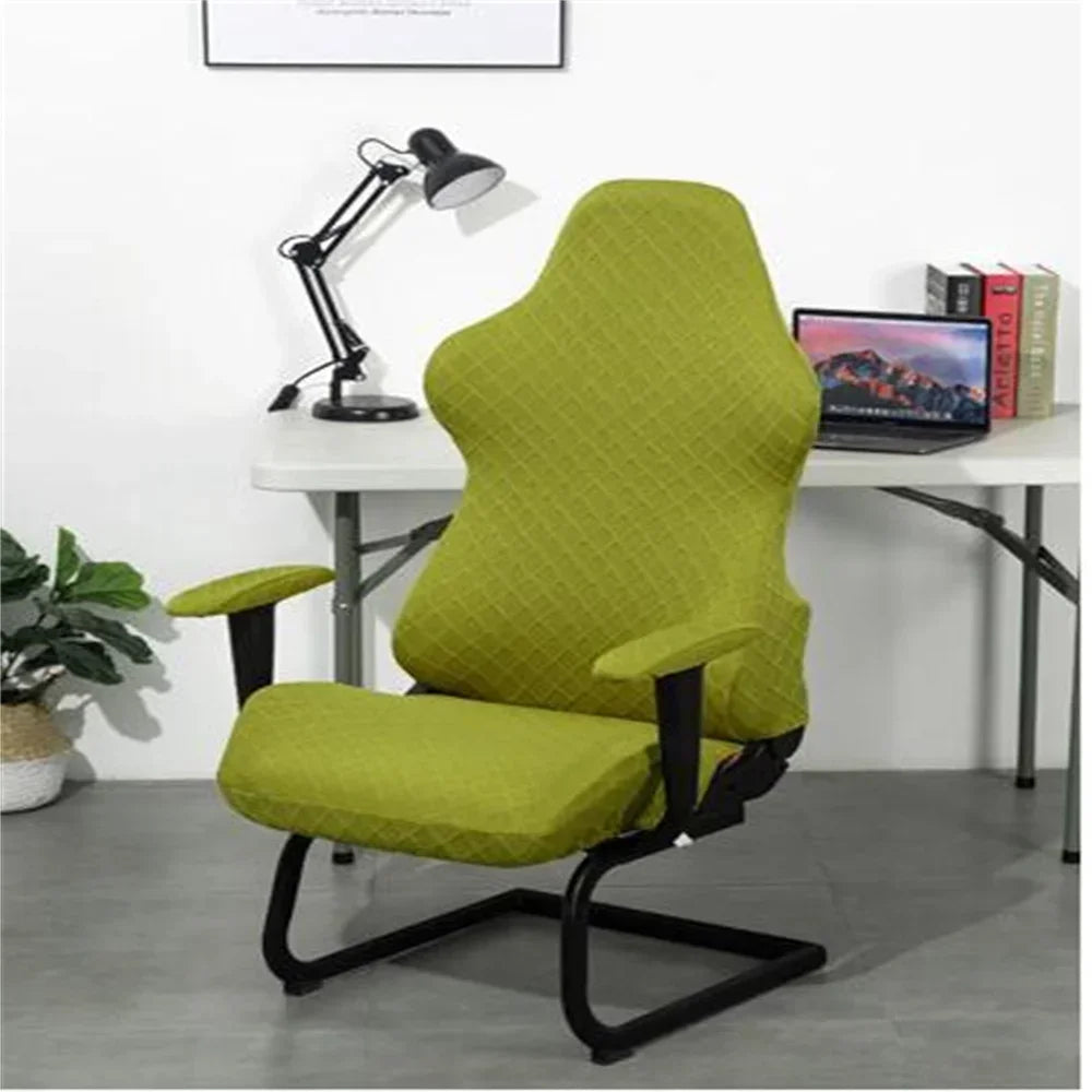 Afralia™ High Back Armchair Cover: Elastic Accent for Office Computer Game Solid Chair