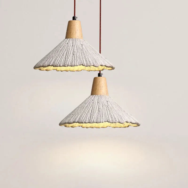 Afralia™ Wood Canopy LED Pendant Lamp: Modern Nordic Style with Adjustable Hanging Lights