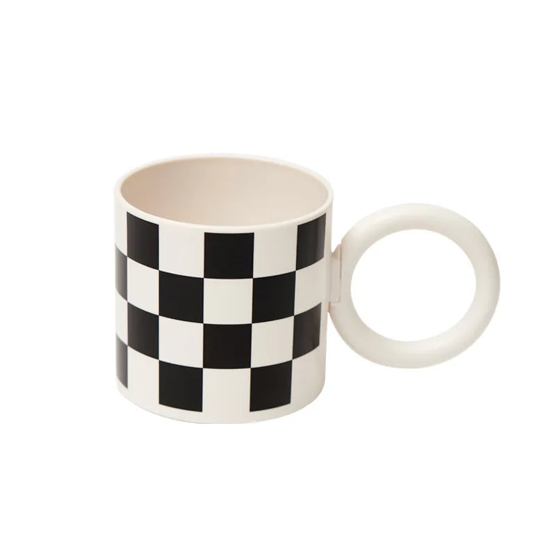 Afralia™ Modern Print Porcelain Mug with 300ml Capacity and Ring Handle
