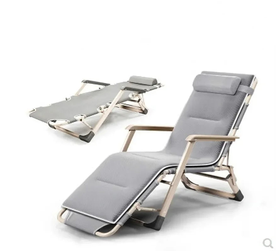 Afralia™ Metal Foldable Fishing Chair Siesta Bed for Beach & Outdoor Use