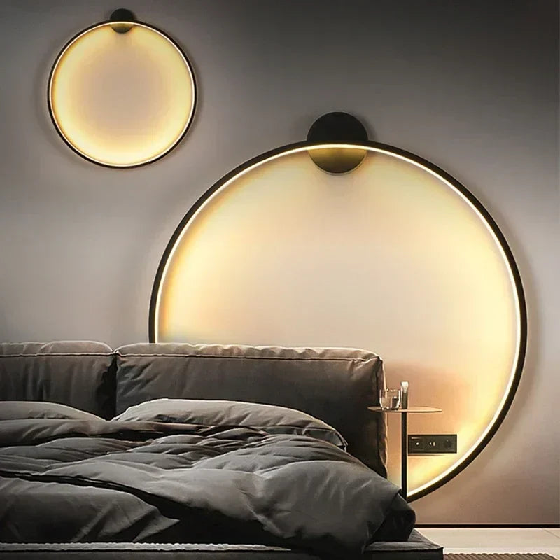 Afralia™ LED Circle Wall Lamp Indoor Decor Sconces Living Room Hotel Lights