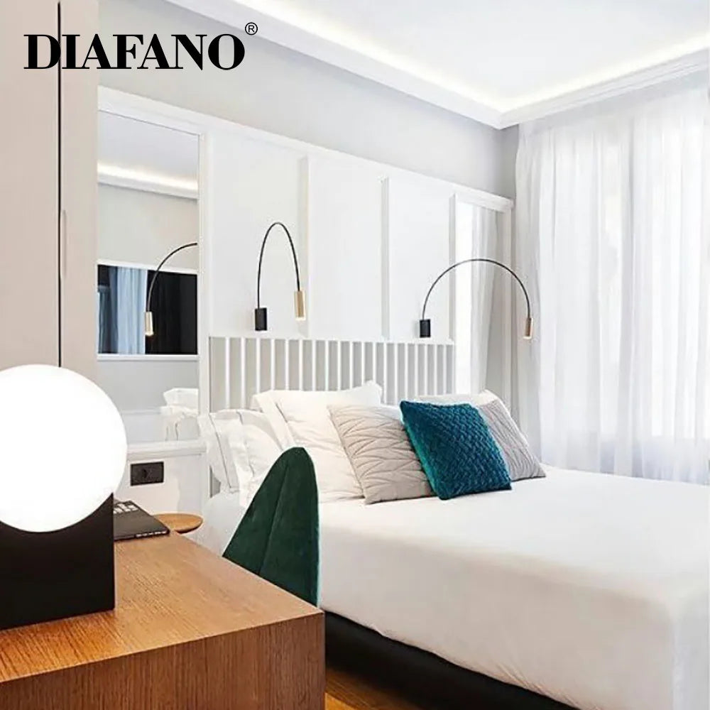 Afralia™ Adjustable Rocker Wall Lamp: Minimalist Style for Living Room, Bedroom, and Study