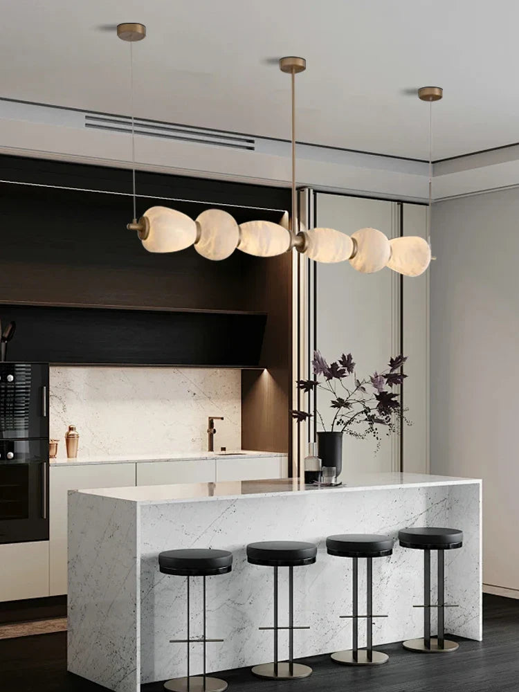 Afralia™ Marble Pendant Light: Luxury Stone Hanging Lamp for Dining Room & Bar