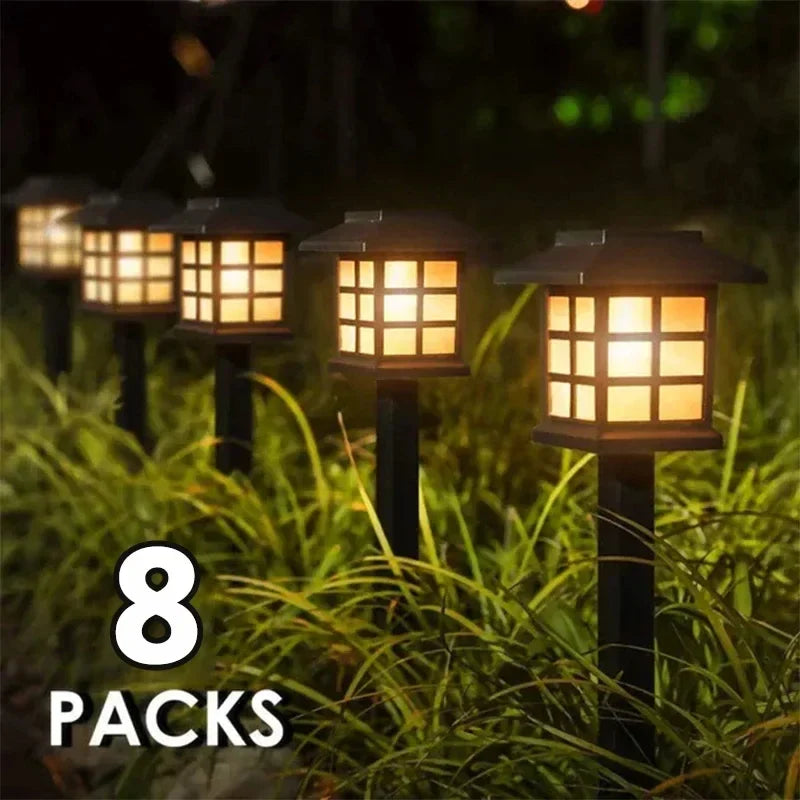 Afralia™ Solar LED Pathway Lights - Outdoor Waterproof Walkway Garden Street Lamps